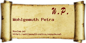 Wohlgemuth Petra névjegykártya